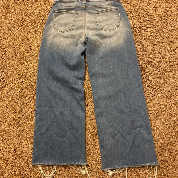 L'Agence Womens Blue Light Wash Striped High Rise Straight Leg Jeans Size 27 - Picture 8 of 9